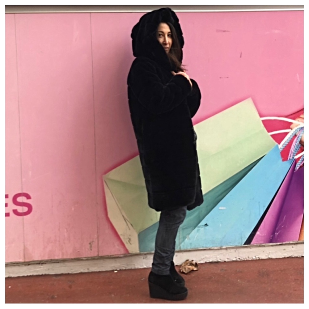 ✨LAST ONE✨PARIS Chic faux fur hooded coat/jacket - Picture 5 of 8